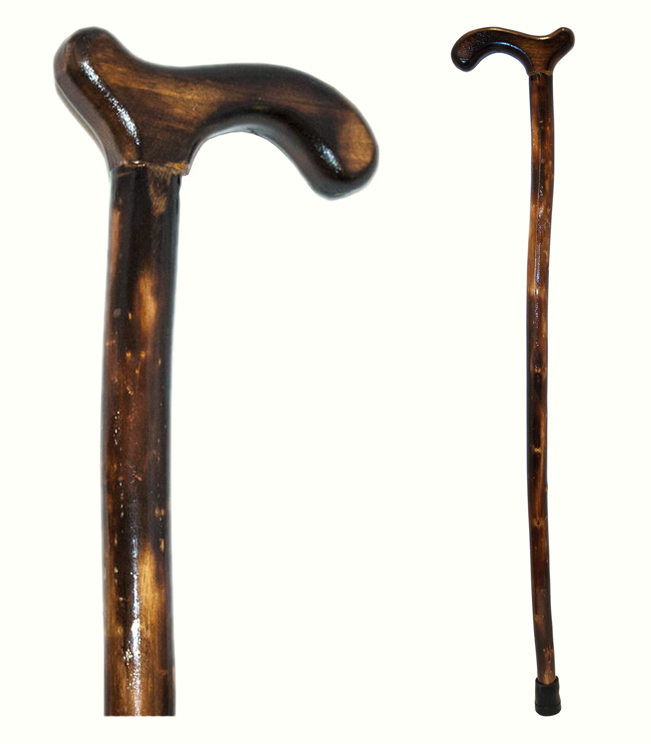 RMS Wood Cane - 36 Inch Natural Wood Walking Stick - Handcrafted Wooden Offset Canes and Walking Canes for Men or Women