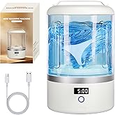 Portable Washing Machine, Mini Washer for Socks &amp; Underwear, 1.5L Compact Electric Ultrasonic Washer for Travel, Dorm, Apartment, 5/15-Min Quick Wash with LED Display