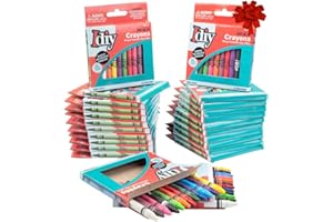 SCS DIRECT Wax Crayons (24 boxes of 12 colors, 288 pc total) Individually Packaged Wrapped Boxes- ASTM Safety Tested For Kids, Teachers, Xmas Art Projects, Back To School Supplies, Holiday Gift Set for Classroom
