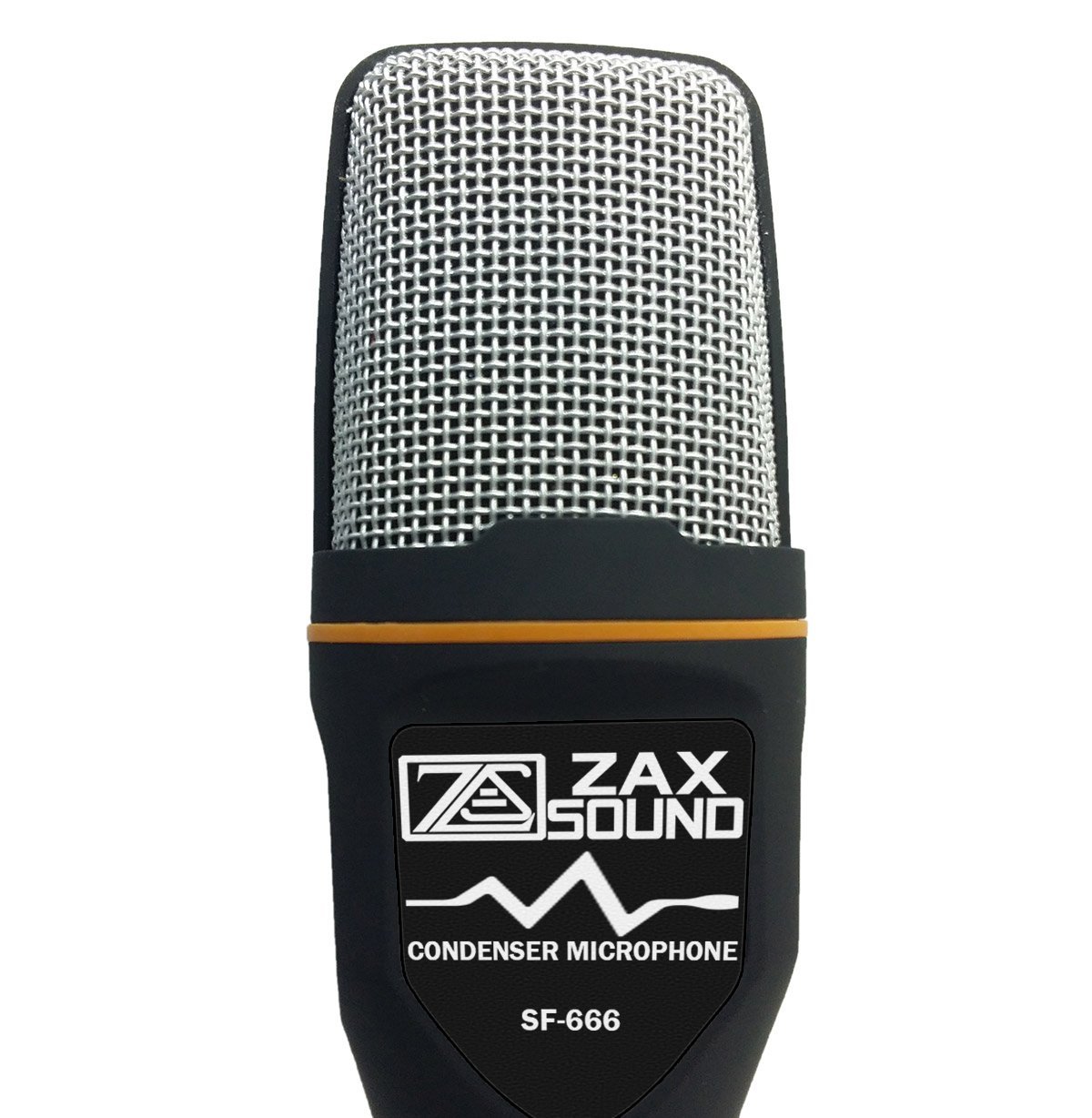 ZaxSound Professional Cardioid Condenser Microphone with Tripod Stand for PC, Laptop, iPhone, iPad, Android Phones, Tablets, Xbox and YouTube Recording, Black