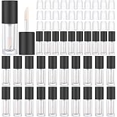 Tatuo 30 Pack Empty Lip Gloss Tubes 6ml with Wand and Stoppers | Refillable Container, Rubber Stoppers Leak-proof, Transparent Design Easy Monitoring, For DIY Lipstick Balm Eyelash Serum Kit