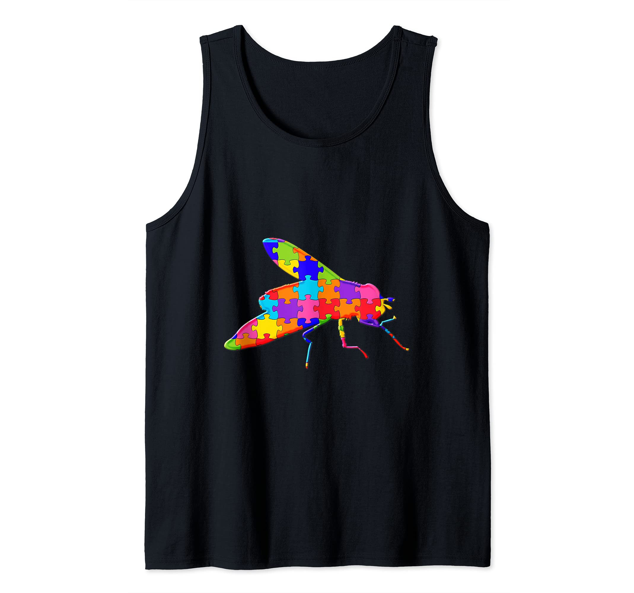 Fly housefly Jigsaw Autism Puzzle Tank Top