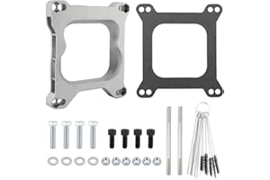 Tektall 1932 3/4" Carburetor Gasket Adapter Kit 4Bbl To 4Bbl, Silver
