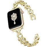 TOYOUTHS Celtic Bracelet Compatible with Apple Watch Bands 38/40/41/42/44/45/46/49mm Women, Dressy Chain Stainless Steel Metal Jewelry Link Strap for iWatch Series 11 10 9 8 7 6 5 4 SE/Ultra 3 2 1