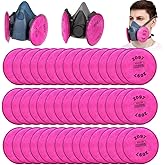 45pcs 2097 Filters for Respirator, 2097 Replacement Filters with Activated Carbon Layer Filter, Particulate Filter for 6000 6
