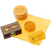 Fansjoy Violin Rosin 2 Pack, Natural Rosin with Case, Light Low Dust Rosin for Violin Viola and Cello Bows
