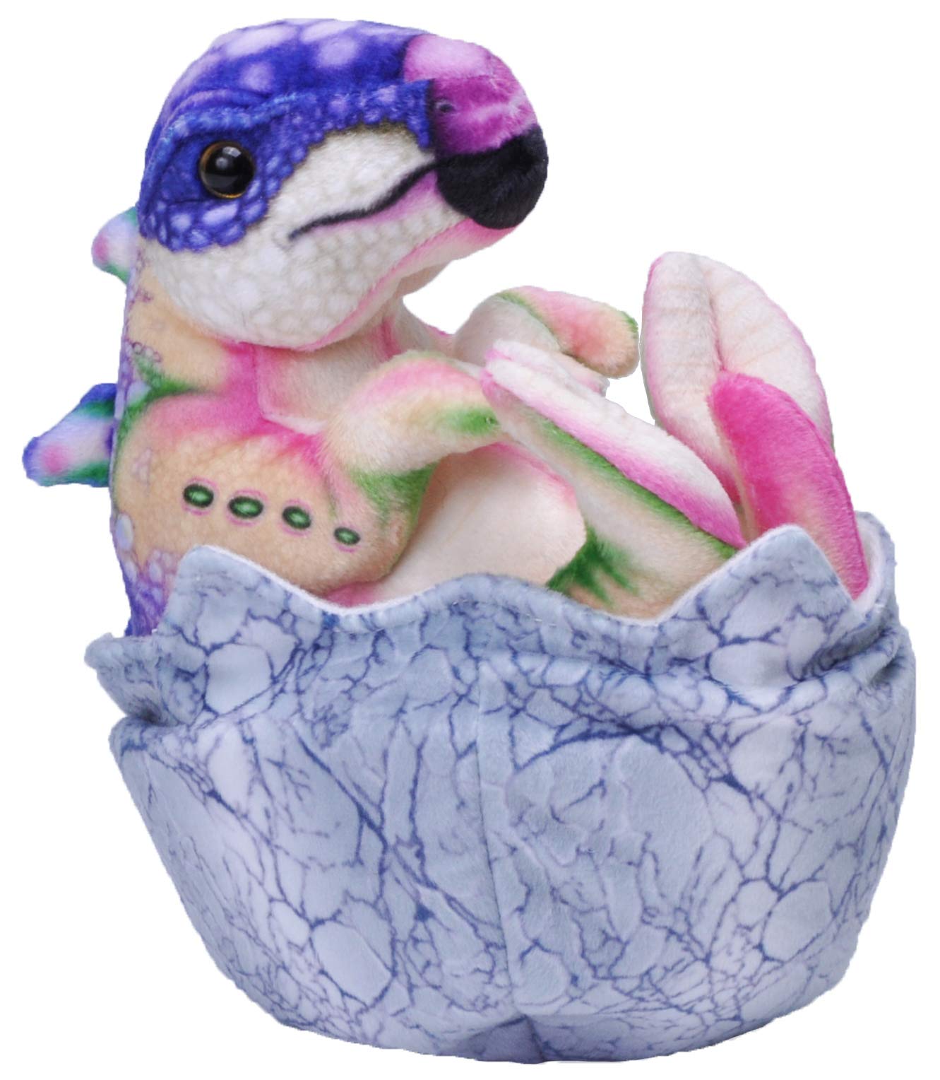 Wild Republic Dinosaur Baby Stegosaurus in an Egg, Gift for Kids, Plush Toy, Fill is Spun Recycled Water Bottles, 8 Inches