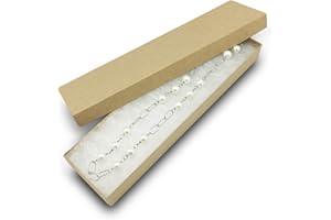 THEDISPLAYGUYS FOR YOUR MODERN LIVING TheDisplayGuys - 25-Pack #82 Kraft Paper Cardboard Gift Boxes/Jewelry Cases w. Cotton Padding & Lid - Kraft Brown - (8.0" x 2.0" x 1.0")
