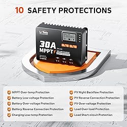 LiTime 30 Amp MPPT 12V/24V/Auto DC Input Solar