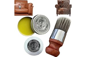 ighhbf Wise Owl Furniture Salve for Leather, Furniture Salve for Leather, Wise Owl Salve Wood, Palm Brush Boar Bristle for Furniture Salve (1 pc)