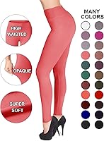 SATINA High Waisted Leggings - 25 Colors - Super Soft Full Length Opaque Slim