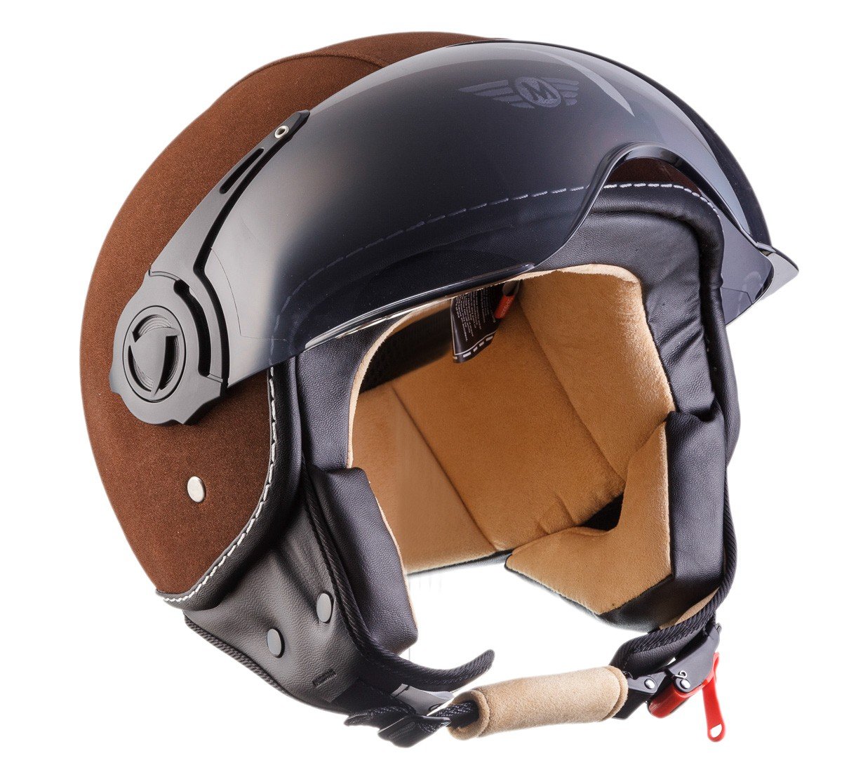 Casco De Moto Con Bluetooth L Cascos Half-Helmet, Casco Jet