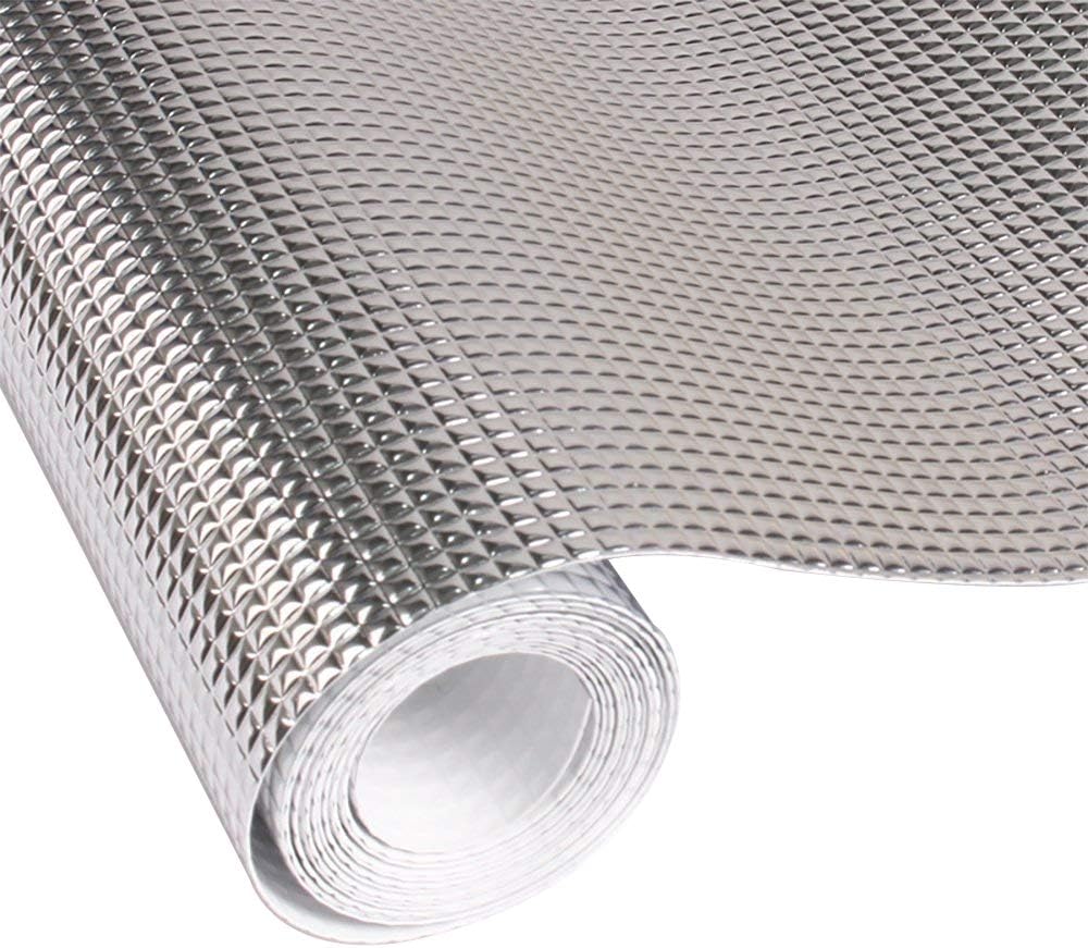 Contever Aluminum Plated Drawer and Shelf Liner, Non-Adhesive Kitchen Anti-mildew Anti-bacterial Refrigerator Cabinet Pad Mat (118 * 23.6 inches)
