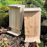Selections Wooden Bat House Roosting Box with Landing Perch & Grooved Interior view 6