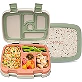 Bentgo Kids 5-Compartment Leak-Proof Bento-Style Lunch Box (Whimsy & Wonder Collection) - Ideal for Ages 3-7, Drop-Proof & Durable, Dishwasher Safe, & PFAS & BPA-Free Materials (Geo Speckle)
