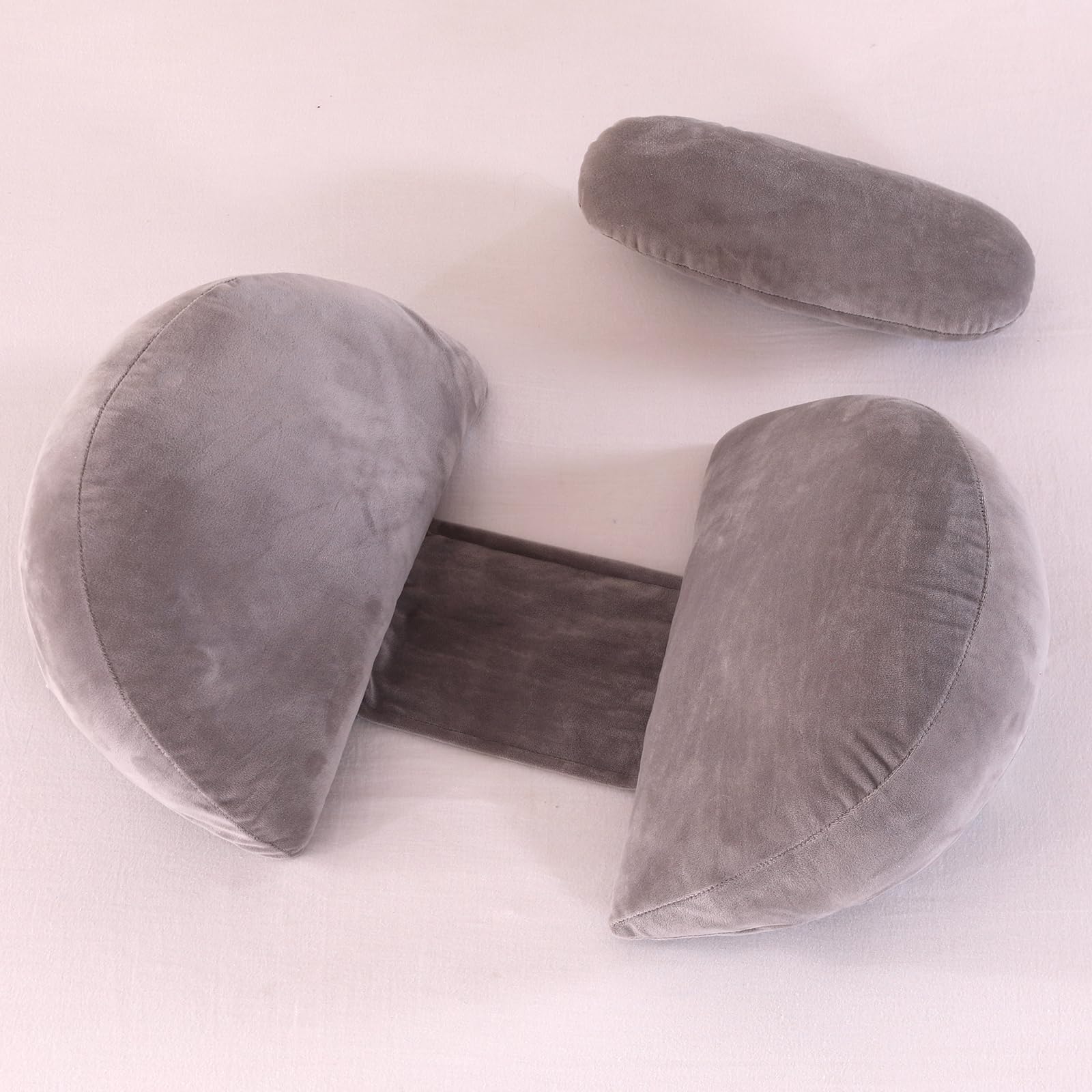 SHANNA Pregnancy Pillow for Sleeping, Wedge Full Body Pillow Pregnancy Pillows, Maternity Pillow Support for Back, Hips, Legs for Pregnant Women, With Washable Cover (Flannel Dark Gray)