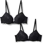 Amazon Essentials Women's Stretch Galloon Lace Push Up Wired Bra