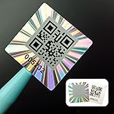 300pcs Hologram QR Code Labels, Tamper-evident Security Seal Sticker,Warranty Void Tamper Proof Labels with Unique Sequential Serial Numbering（1x1inch）