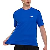 Reebok Rash Guard for Men Short Sleeve, Mens Swim Shirt, Sun Shirt UPF+ 50 UV Protection