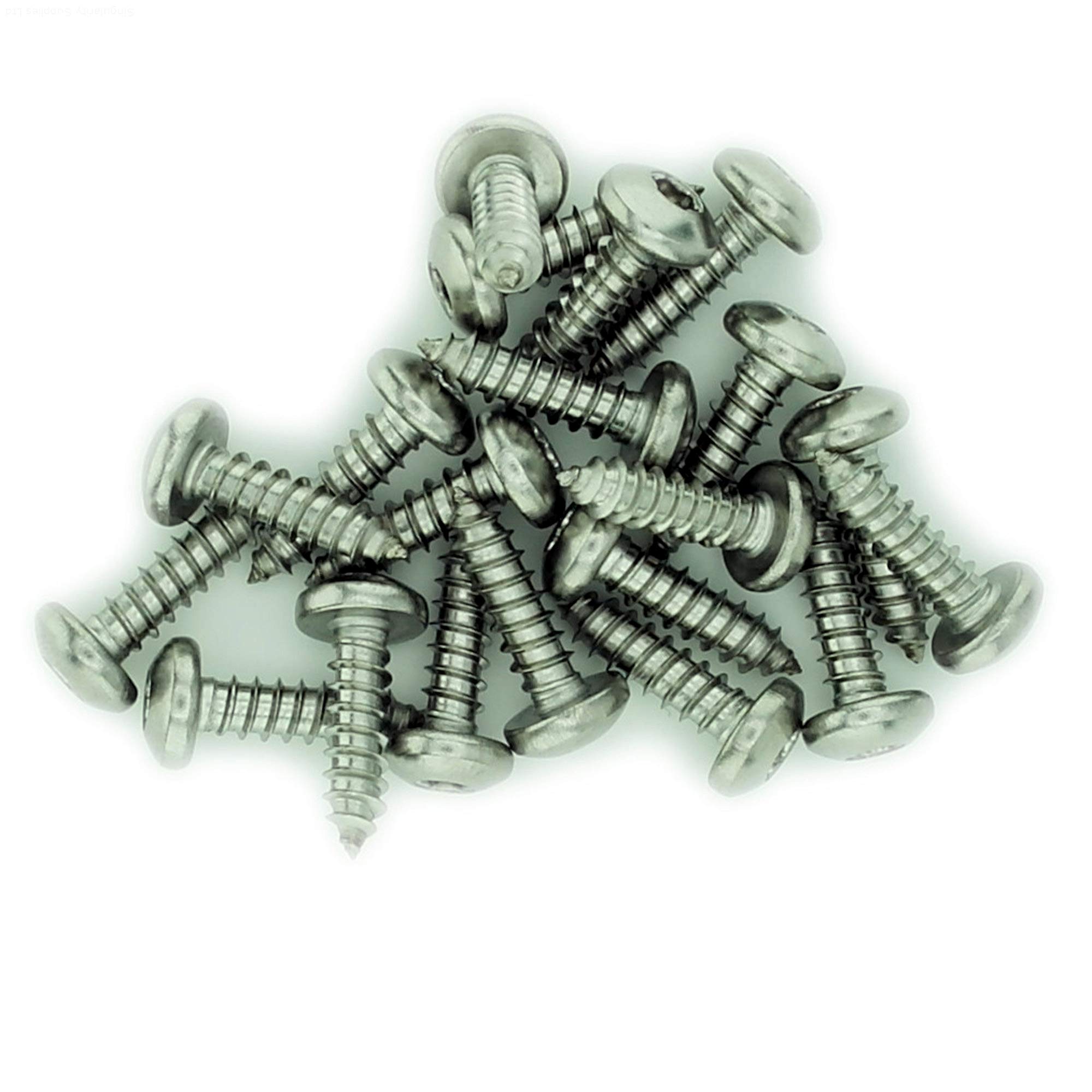 No.10 x 1.975 (4.8mm x 50mm) TX Pan Self-Tapping Screw - Stainless Steel (A2) (Pack of 20) — image 1