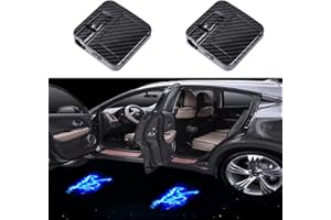 GODTERA Car Door Lights Logo Projector 2PCS Car Wireless Door Welcome Light,Car Door Logo Lights Step Lights Shadow Lights Compatible with Ford Mustang Bronco All Car Models (Blue Horse)