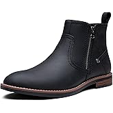Jousen Mens Chukka Boots Side Zipper Causal Pull On Dress Boots For Men