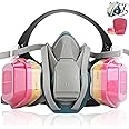 Respirator Mask with Filters 6502QL - Gas Masks Reusable Paint Mask Quick Release Latch Half Face Respirator for Chemicals Spray Welding Epoxy Resin Painters Fumes Organic Vapor Dust Cleaning(60926)
