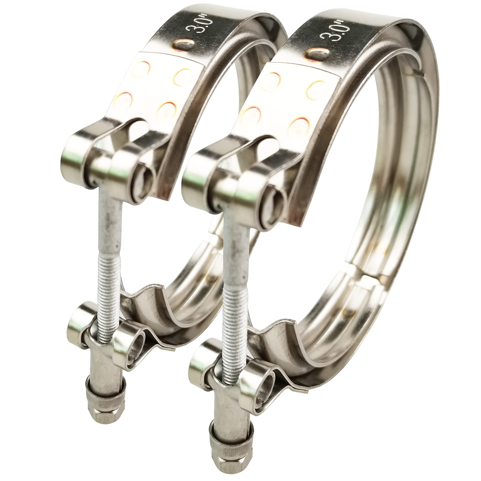 GaeaAuto 3 inch V Band Clamp 304 Stainless Steel for Turbo Downpipes, 2 ...