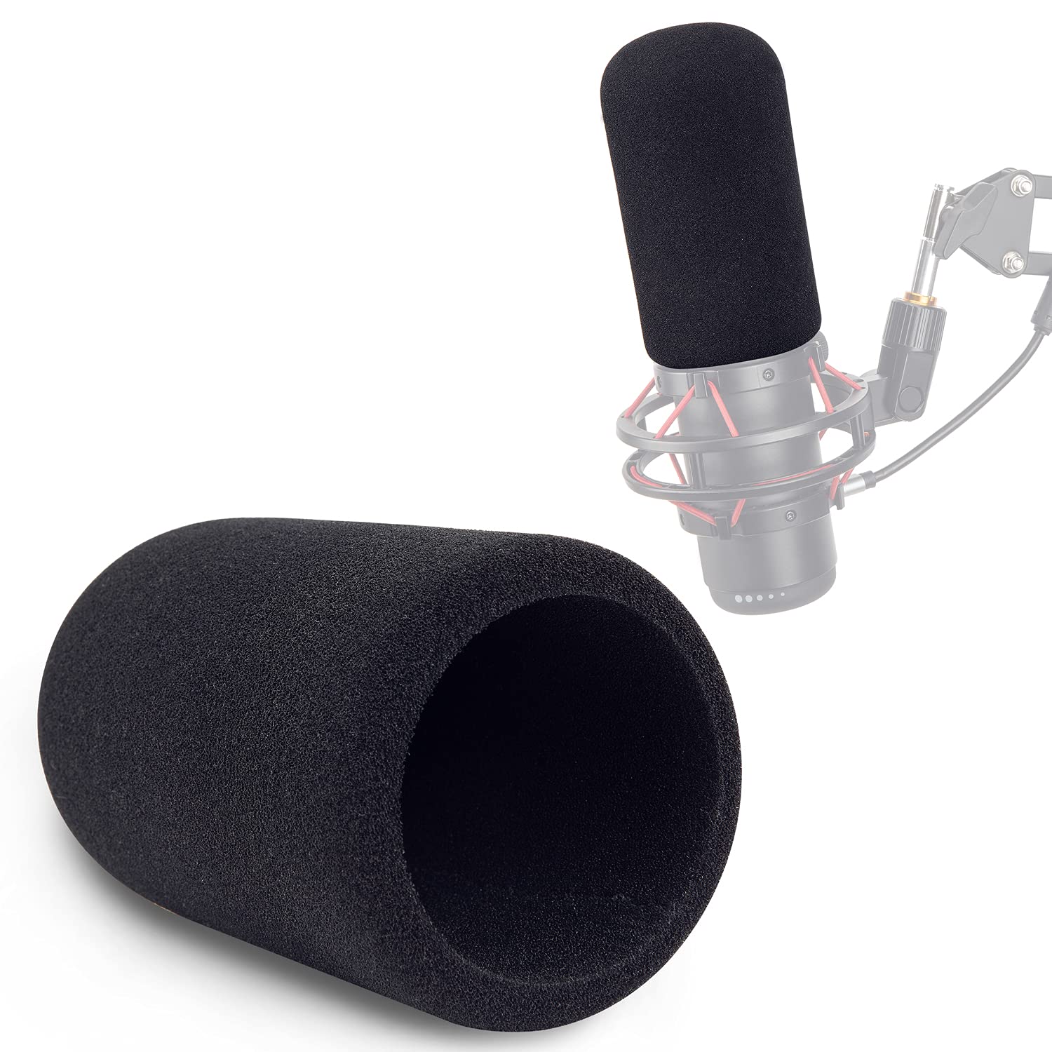 YOUSHARES Mic Cover Foam Compatible with HyperX QuadCast Microphone - Mic Windscreen, Microphone Pop Filter Reduce Wind Noises