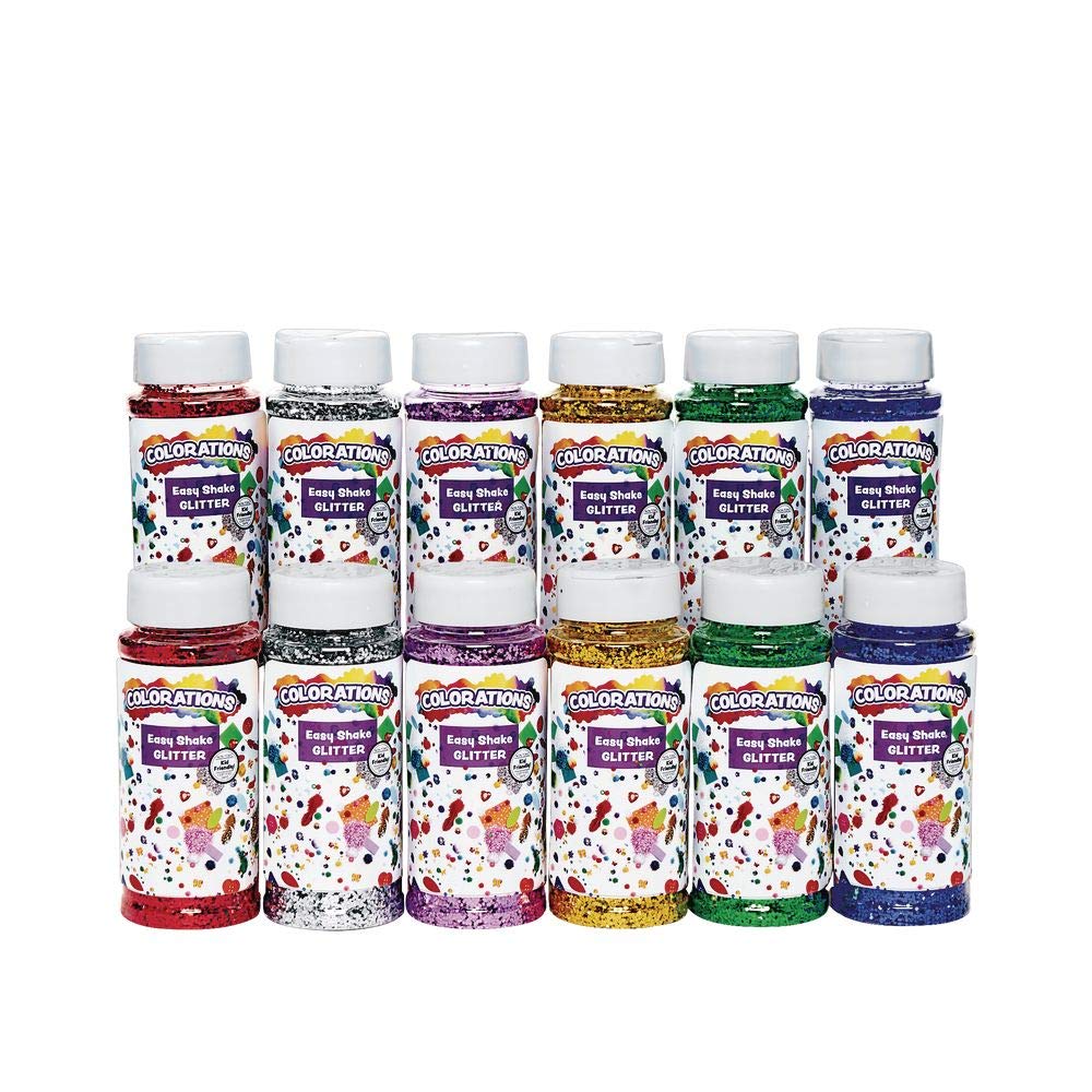 Colorations Easy Shake Glitter - Set of 12 (Item # Zsazsa)