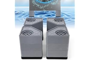 CUISIBOT 4Pcs Anti Vibration Pads for Washing Machine, Stops Washer Dryer Moving, Prevents Noise, Vibration Transfer, Antivibration Stabilizer Support Feet Mat Suitable for Most Furniture (Increase4.5in)