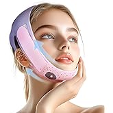 ONLUKY Chin Strap for Sleeping, Soft Silicone V-Line Lifting Mask, Reusable Face Lift for Women Men Anti Snoring Devices for Sleep Home Working Travel Yoga (Pink)