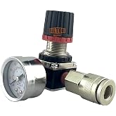 Makita Air Compressor Replacement Air Regulator MAC2400 MAC5200 MAC700 w/Gauge, Universal Quick Coupler Kit