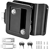 Siasky Black RV Door Lock Replacement, Upgraded RV Door Latch with Paddle Deadbolt 4 Keys, Camper Door Lock for Travel Traile