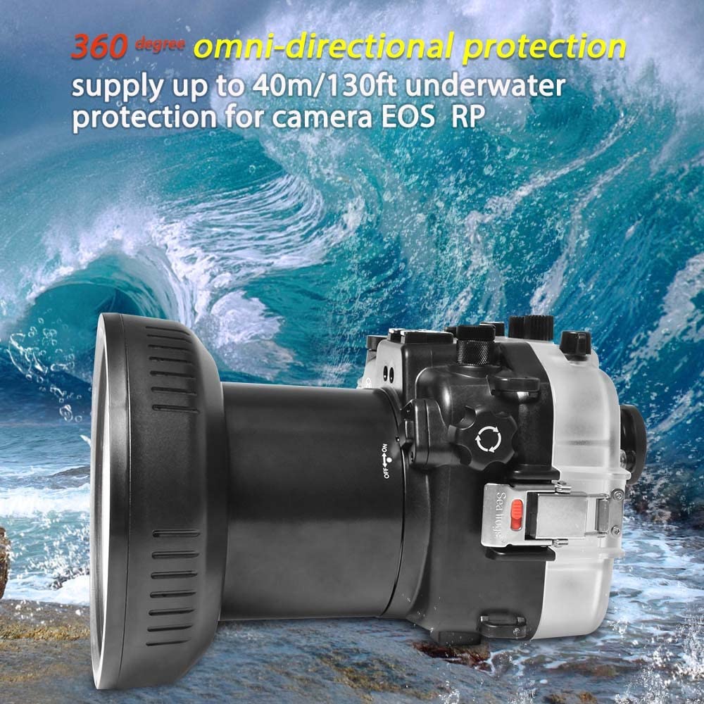 Seafrogs Waterproof housing Underwater Case for Canon EOS RP + EF16-35mm for Diving Underwater Photography- [40m/130ft]