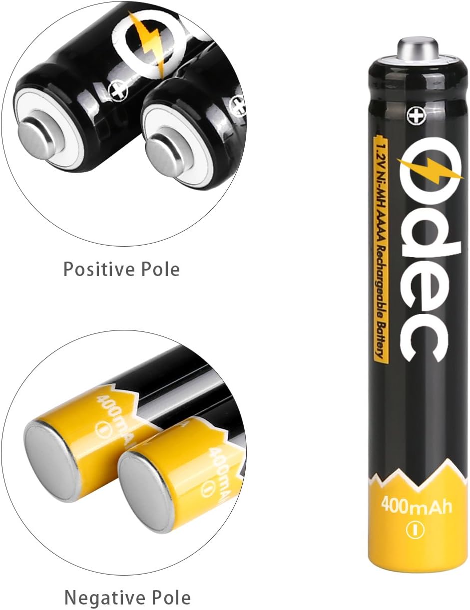 Odec AAAA Batteries, AAAA Rechargeable Battery for Surface Pen Ni-MH 400mAh 1.2V with Storage Box (4-Pack): Home Improvement
