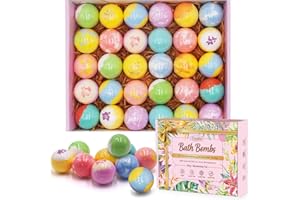 EXCALLA Bath Bombs for Women Gift Set, 30 Natural Handmade Bath Bomb for Relaxing with Shea Butter & Essential Oils, Moisturizes Soothes The Skin, Gift for Her/Him, Wife, Birthday Christmas (Package May Vary)