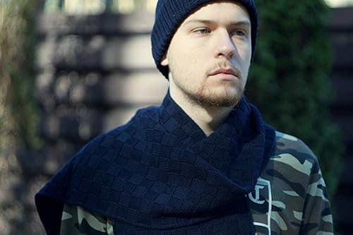 merino wool scarf and hat set