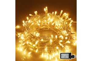 Christmas String Lights, 33FT 100 LEDs Indoor Outdoor Fairy Lights 8 Flashing Modes with End-to-End Plug, Waterproof Fairy Li