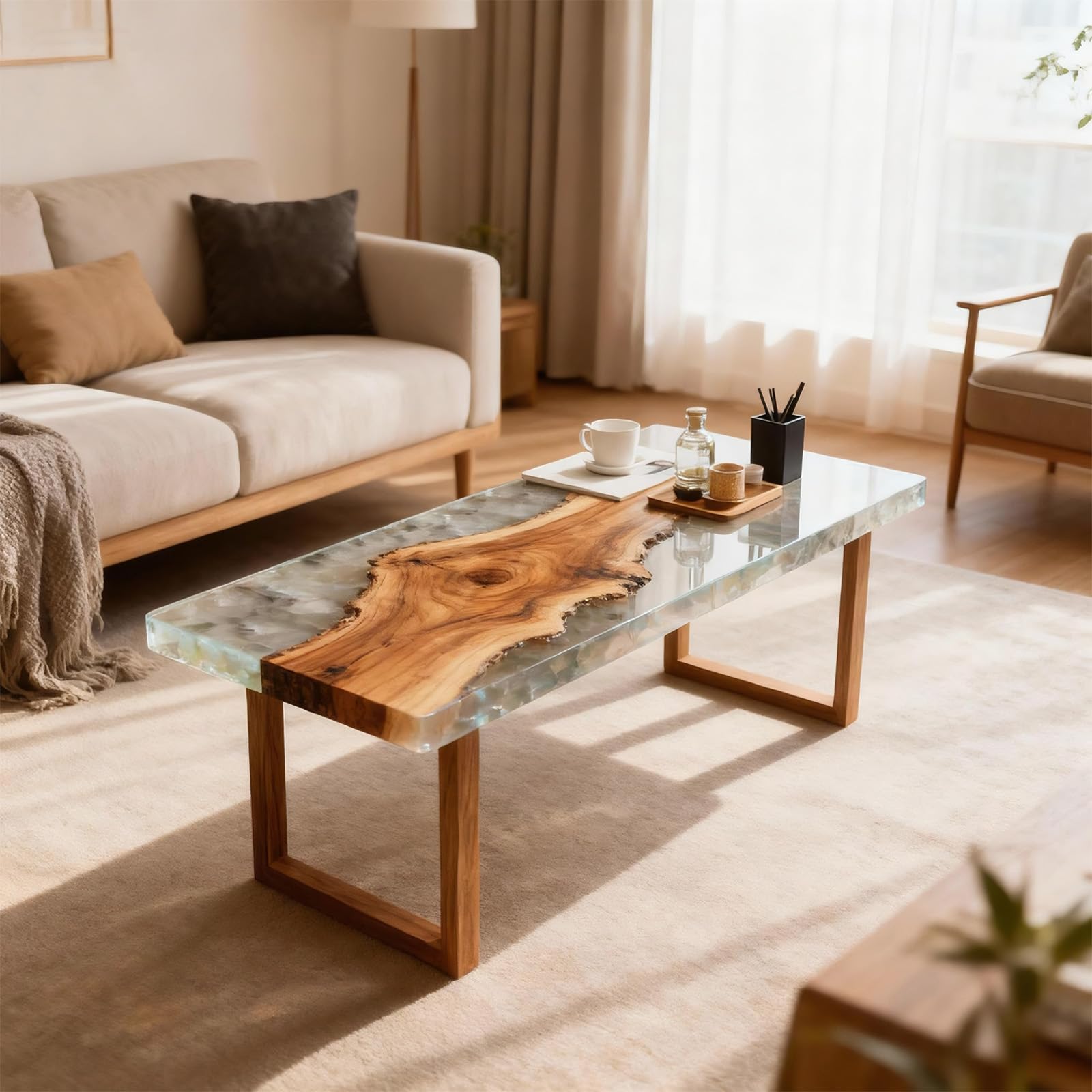 Photo 1 of Extra Large Table Silicone Resin Molds for Epoxy Resin Square, 23 inch Rectangular Epoxy Resin Molds for Art Home Decor, DIY Artwork, Office Home Decoration & Floral Preservation Bouquet Mold