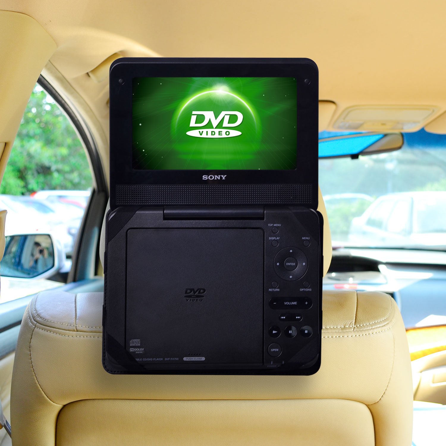 TFY Car Headrest Mount for Portable DVD Player, 9inch Amazon.in