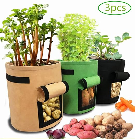 JoGoi Bolsa de cultivo de patatas, 3 unidades, bolsa para plantar ...