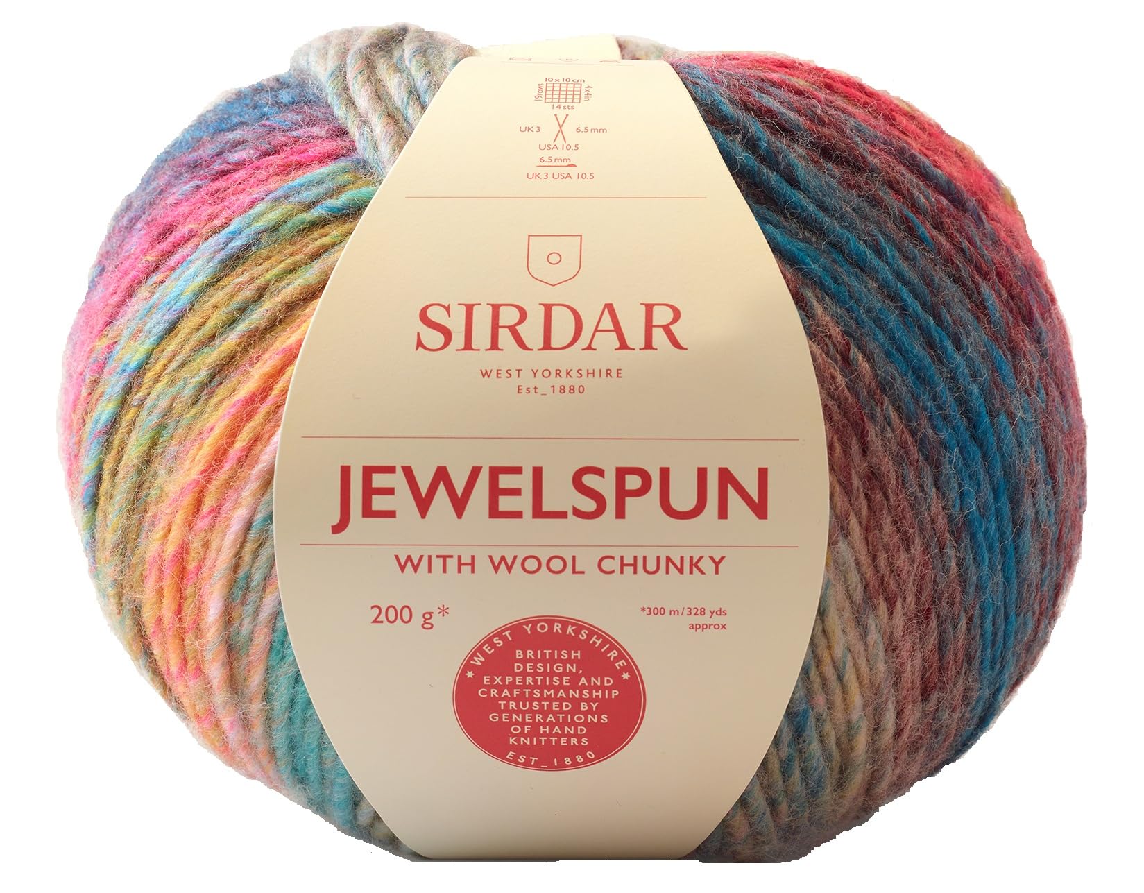 Sirdar Jewelspun with Wool Chunky, Precious Reef (204), 200g — image 1