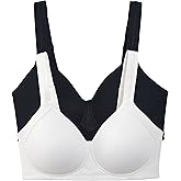 Vanity Fair Women's Medium Impact Sports Bras for Women, Breathable, Moisture Wicking, Padded Cups up to DDD