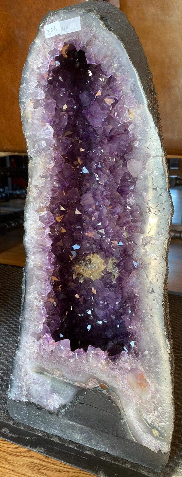 Tall Amethyst Crystal Geode 206 Premium Queen Grade 20.85kg - H52xW22xD20cm