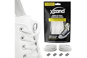 Xpand No Tie Elastic Shoelaces. 1 Size Fits All for Adults & Kids | Stretch Laces for Sneakers, Runners & High Tops Shoes