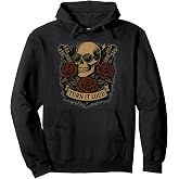 Turn It Loud Vintage Sunglasses Rock and Roll Skull Pullover Hoodie