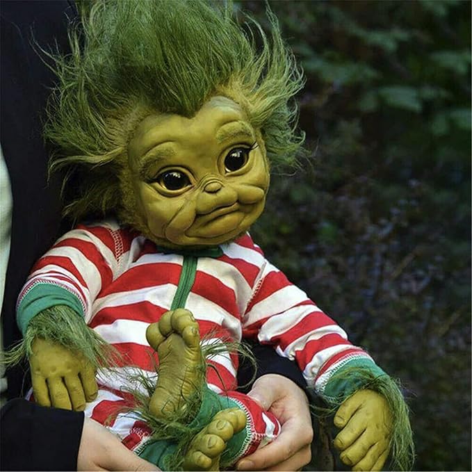 Amazon.com: Grinch Baby Doll Lifelike Realistic Cartoon Doll Simulation