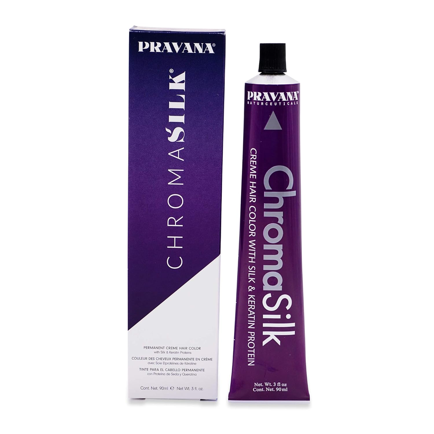Amazon Com Pravana Chromasilk Creme Hair Color With Silk Keratin Proteins 5 37 Light Golden Violet Brown Beauty