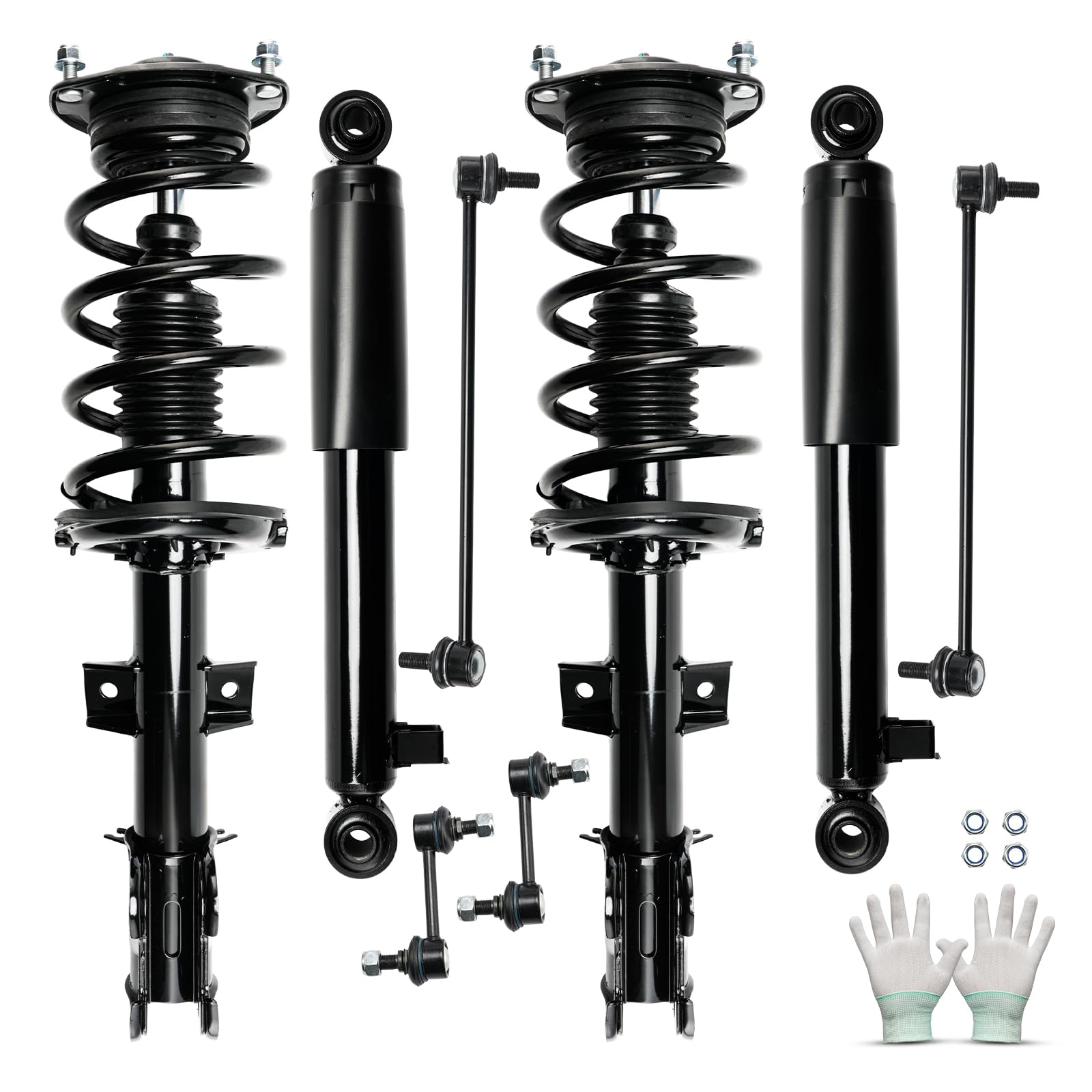 Photo 1 of ?PHILTOP Front and Rear Struts & Coil Spring Sway Bar Links kits Fit for 2010-2012 Hyundai Santa Fe,Quick Fit Suspension 372713/372712/344500 * 2/K750204/K750205/K750279*2